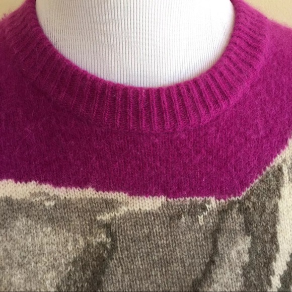 KRIZIA MAGLIA Vtg Rare Snow Leopard Lion Sweater - Picture 7 of 12